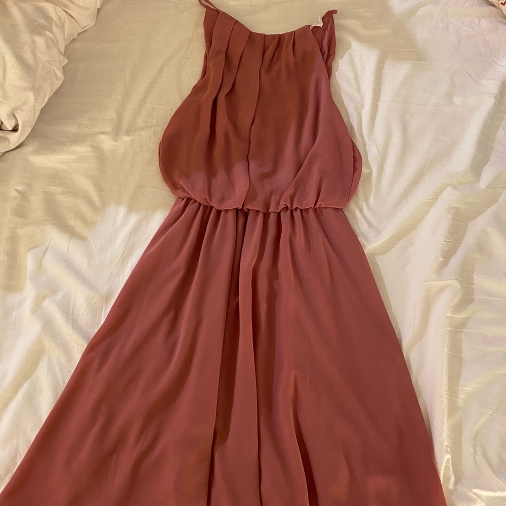 Pink formal mini dress